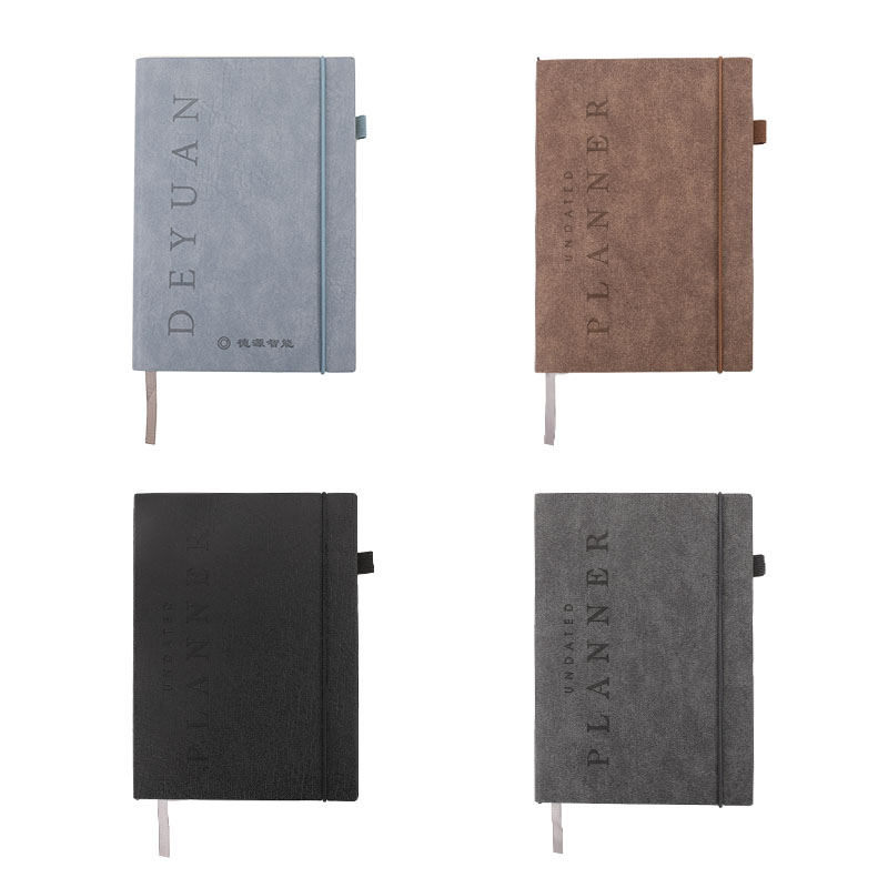 80g Beige Offset Paper A5 PU Notebook with Customized Logo