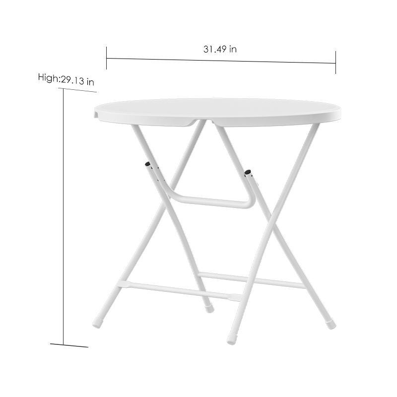 2.63ft and 2ft Small Convenient to carry Round Folding Table Bar
