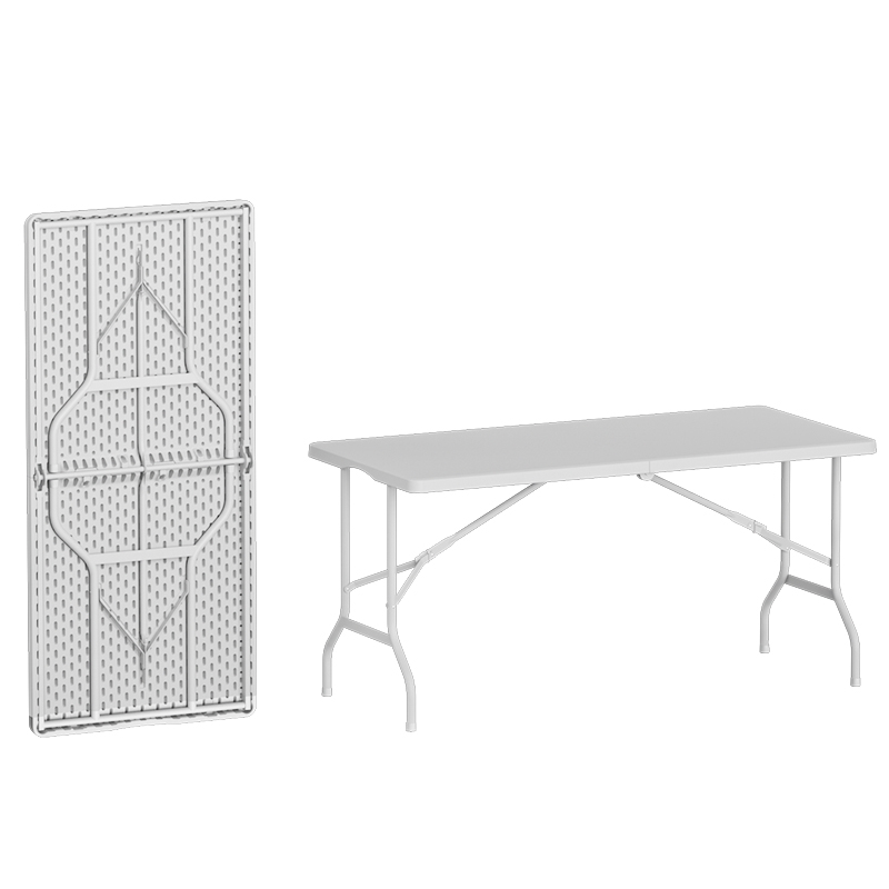 5 foot Rectangular HDPE Folding Picnic Plastic Long Dinner Table  (1)