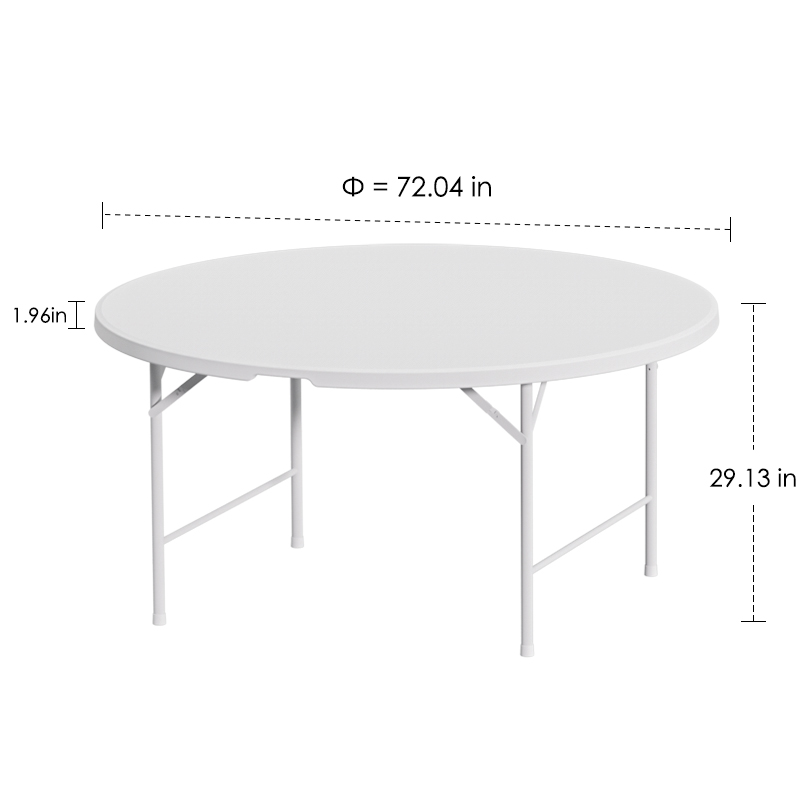 6 foot 183cm Wedding Banquet Dinning Round Tables Party Rental 72Inch