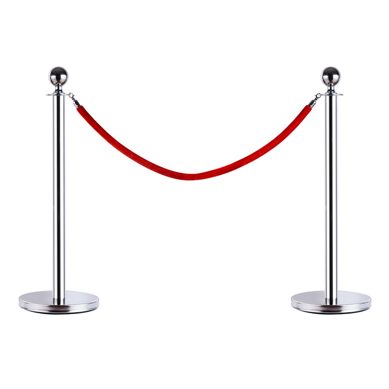 BenBest Stanchions Stainless Steel Ball Crowd Control Barriers Rope Line Dividers for Party, Museums, Wedding