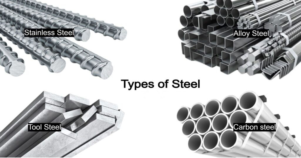 أربعة أنواع من الفولاذ