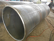 Welding treatment of thick-walled spiral steel pipe