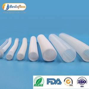 Manufacturer of China White PTFE Convoluted Pipe F4 Corrugated Tube