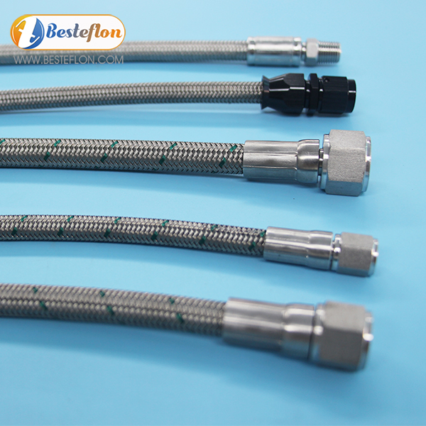 Conductive Ptfe Hose Assembly Stainless steel braided PTFE conductive hose | BESTEFLON Featured Image