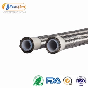 Factory Supply China 1/4′′ Smooth Bore PTFE Hose with Outer Double Ss Braiding