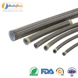Factory Supply China 1/4′′ Smooth Bore PTFE Hose with Outer Double Ss Braiding