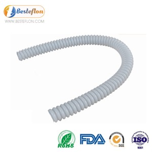 Resistência flexível de alta temperatura do tubo de PTFE corrugado |BESTEFLON