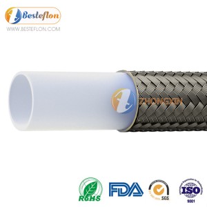 Hot-selling China Jic Flare Female Stainless Steel Wire Braided PTFE/Pep Hose Assembly