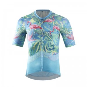 Men’s Flamingo Short Sleeve Custom Cycling Jersey