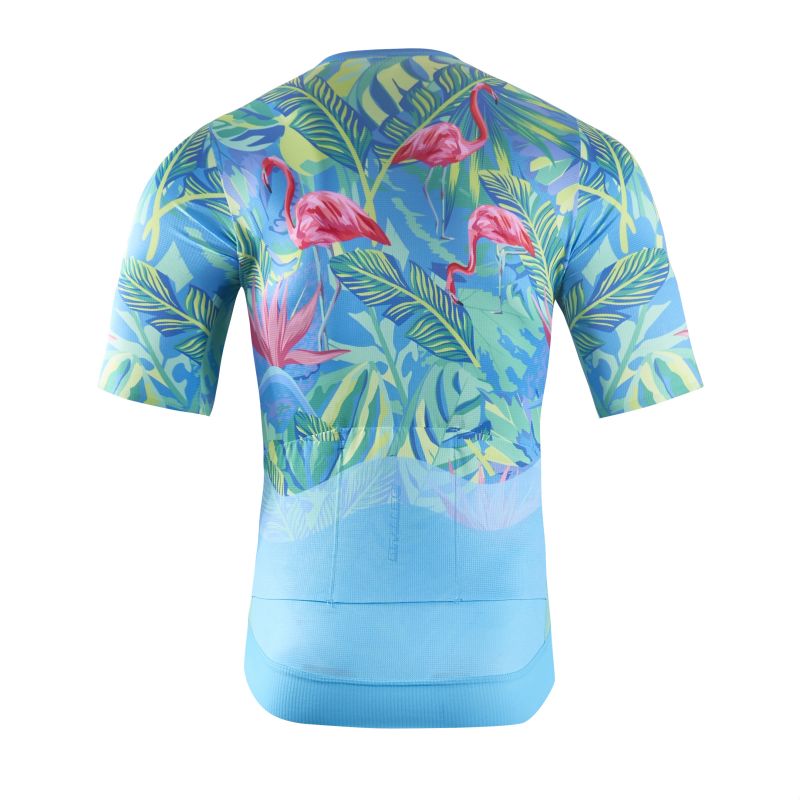 Men’s Flamingo Short Sleeve Custom Cycling Jersey