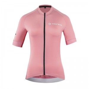 Women’s Bright Pink Short Sleeve Custom Cycling Jersey