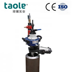 Pneumatic pipe end chamfering machine tool