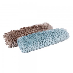 Ultra soft shiny smooth blue coral chenille mat