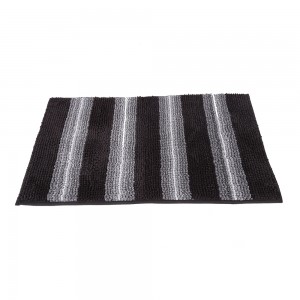 Soft non-slip backing water absorbent machine washable chenille bathroom rug