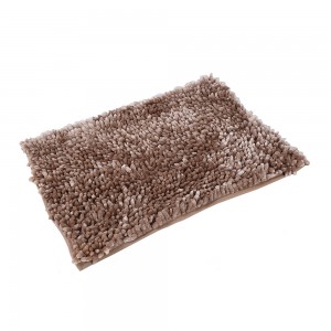 Machine washable non slip microfiber chenille bath mat