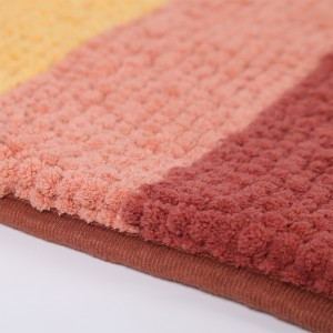 Нековзкий синельний килимок з кольоровими смугами, який можна прати в машині