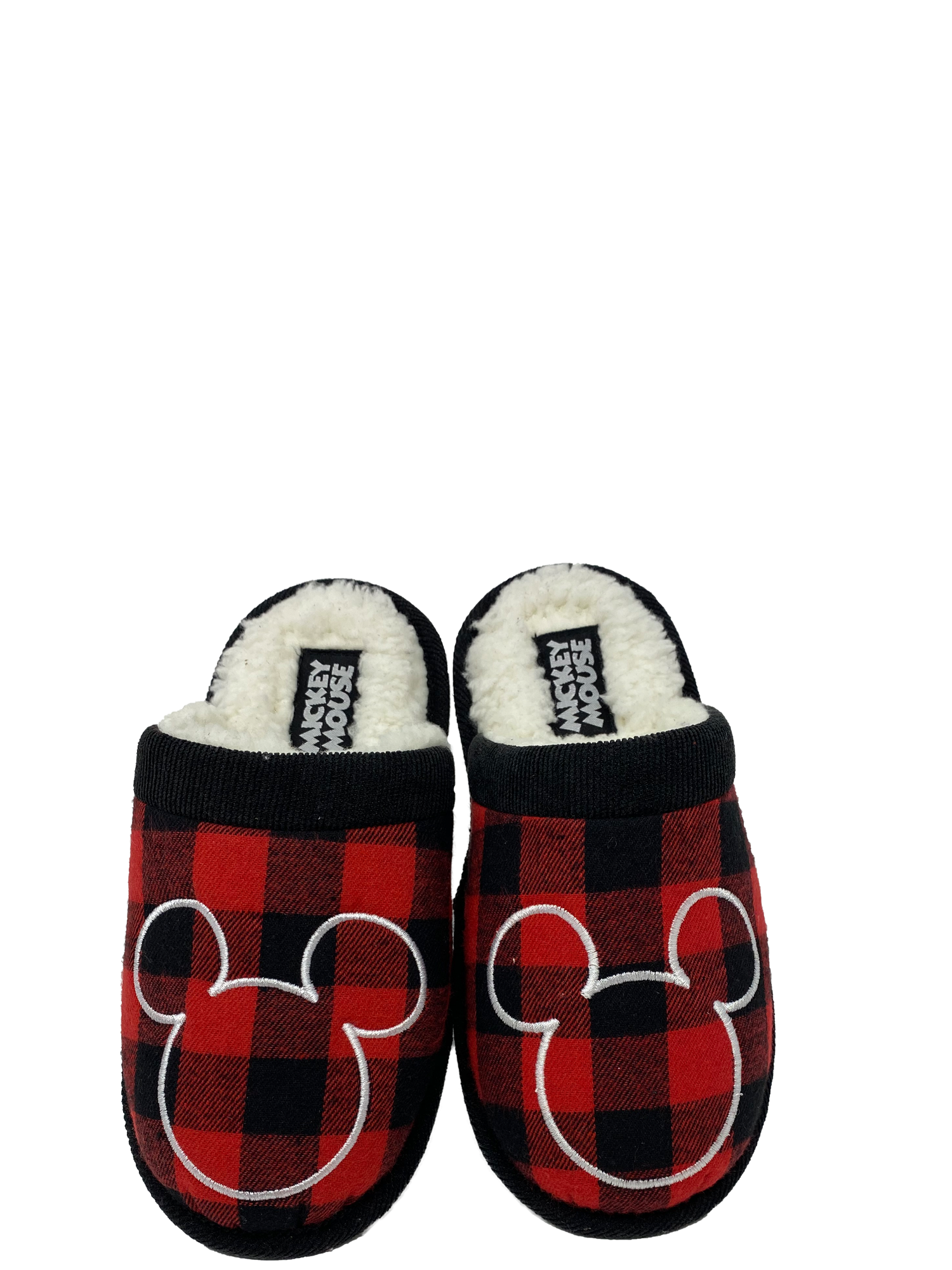Boys Mickey Plaid Scuff Slipper With Embroidery In Shoe Gift Box (Little Boys & Big Boys) Featured Image