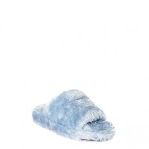 Womens cozy fur lining slipper with open toe slipper house shoes