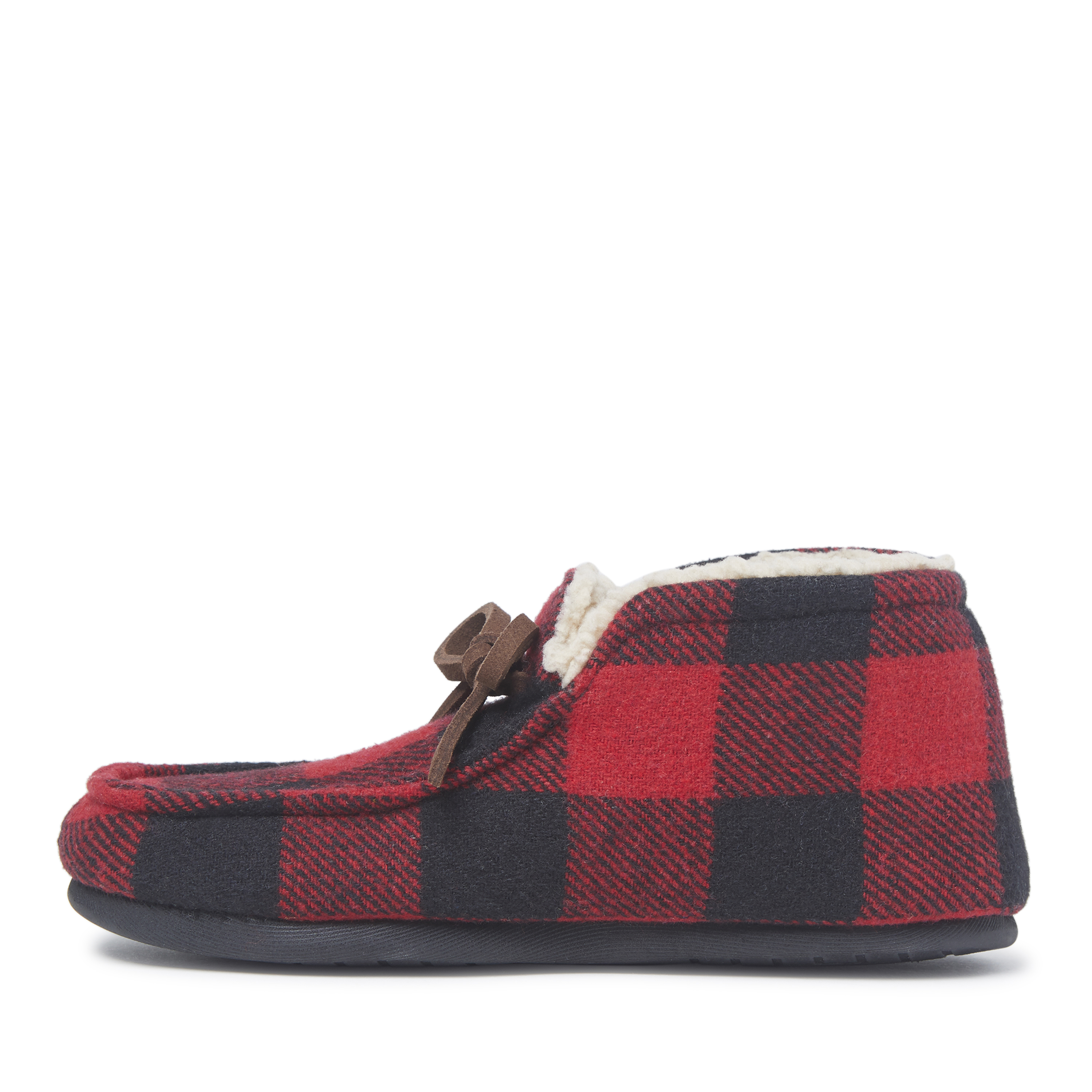 Kids Ankle Boots Plaid Fleece with Tie Lace Warm Shoes Featured Image
