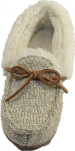 womens knit warm slipper cosy at home lifestyle moccasin
