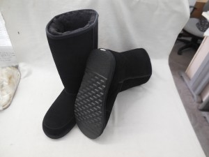 Mens leather high boots snow boots with anti slip out sole
