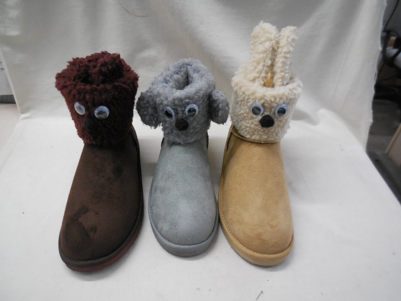 Womens Microsuede Booties with Animals Styles