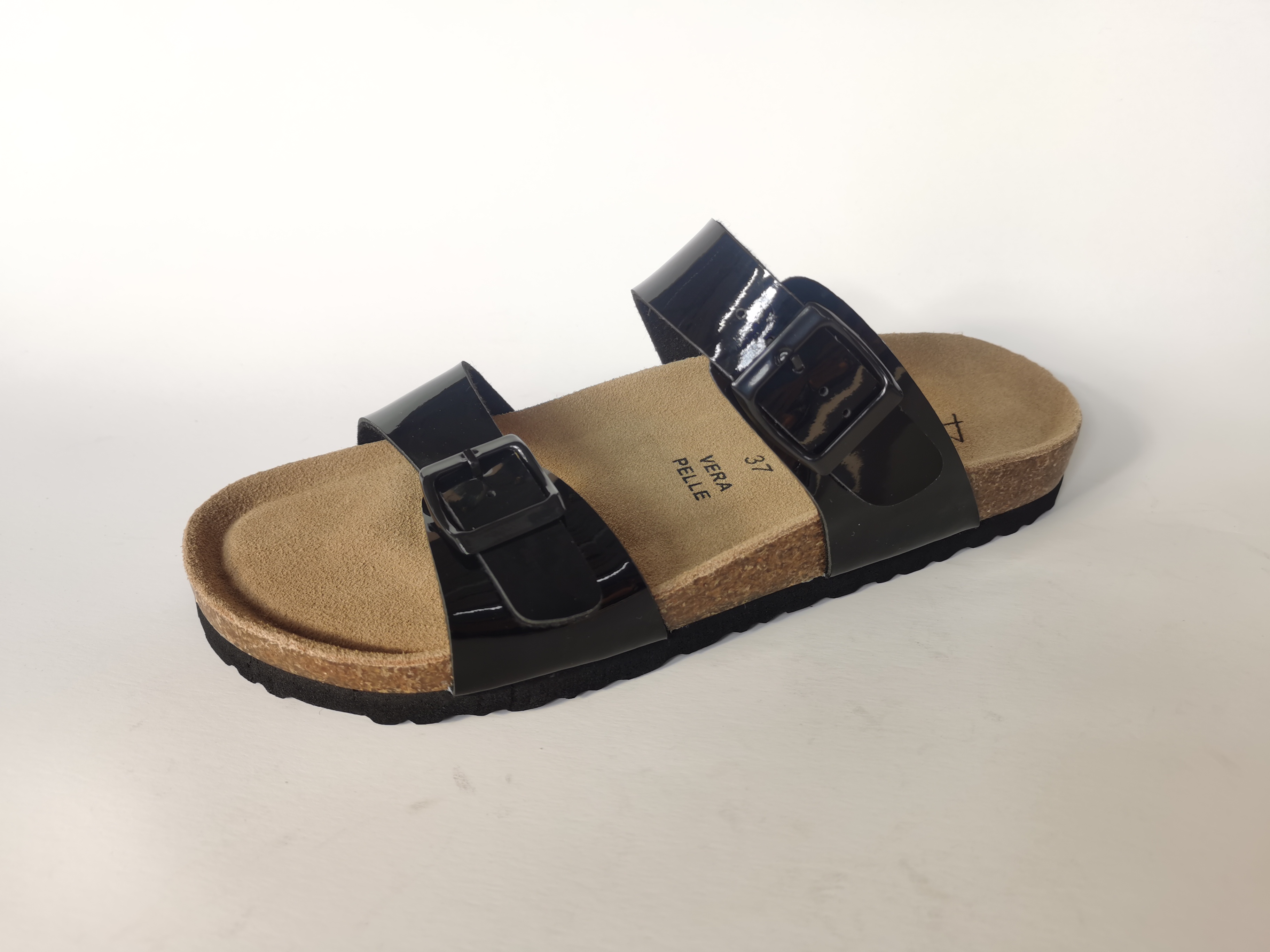 Women’s flexible Cork Footbed Sandal with +Comfort leather insole Featured Image