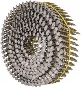 Clou de bobine de tige d'anneau à tête ronde complète de bobine de fil assemblé à 15 degrés de 2-1/2 pouces x 0,092 pouce