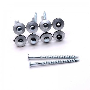Galvanized Colored Nails Umbrella Roofing Nails With Washer