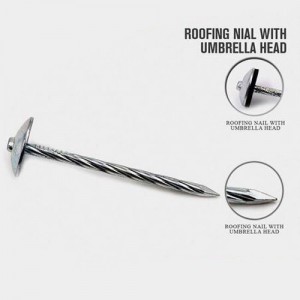 pozinkovaný hřebík na střechu hlavy deštníku