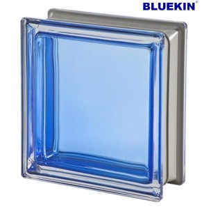 colored square clear art building solid glass block