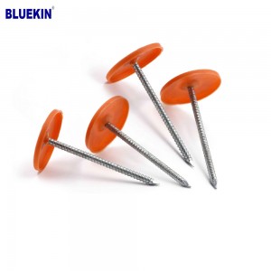 hot sale 1 Inch round head malaking kulay plastic cap roofing nail