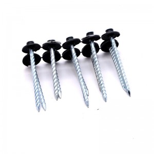 Nails Rengdêr Galvanized Umbrella Roofing Nails With Washer