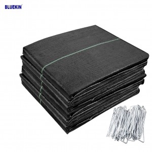 geotextil tejido pp paisaje alfombra de control de malezas negro