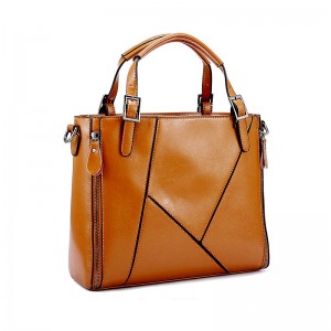 Hot New Products Leather Handbag Factory Wholesale Simple Susen Cowhide Leather Shopping Bags Oversize Tote Bag for Women with Pouch Emg6090