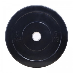 Factory Free sample Weight Lifting Plates - Black rubber Weight Lifting bumper  Plates – Yunlingyu