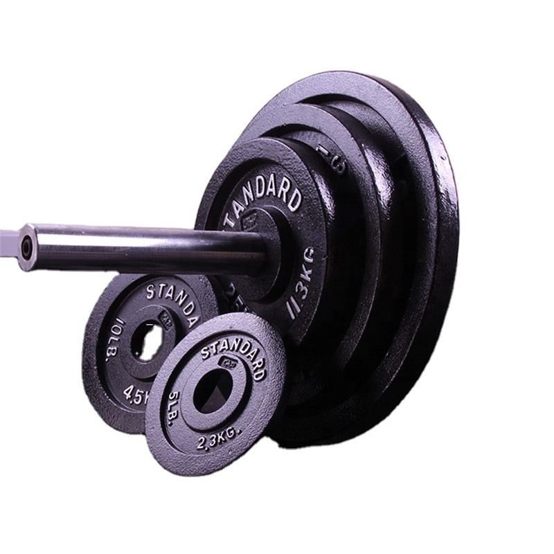 China Home Gym Free Weight Disc Plate Black Fitness Weightlifting Cast Iron Barbell Weight Plates