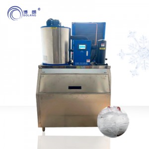 מכונת קרח פתיתים למתקני קירור שונים בקנה מידה גדול, הקפאה מהירה של מזון וקירור בטון