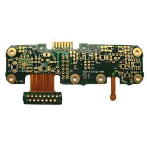 PCB cu 4 straturi Rigid-Flex cu soldermask verde LPI