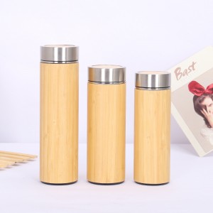 China Double Wall Custom Bamboo Coffee Cup with Lid