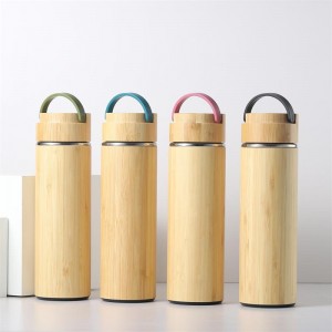 Competitive Price for Fitness Shaker - Steel Eco Friendly Bamboo Water Bottle Biodegradable Bamboo Drink Tea Infuser Coffee Water Bottle BPA Free China – Jupeng