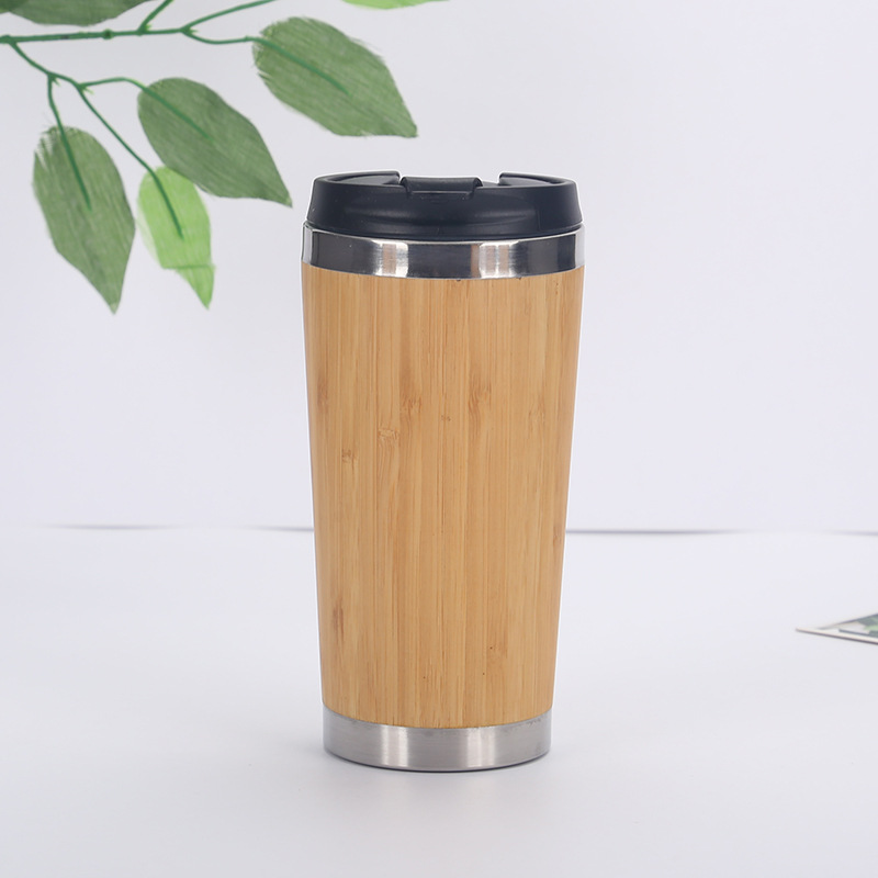 Hot Selling for Wheat Fiber Mug - China Double Wall Custom Bamboo Coffee Cup with Lid Bamboo Reusable Custom Logo Printed Travel Coffee Cup with Logo – Jupeng