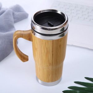 Ecofriendly China Custom Logo Printed Reusable Travel Bamboo Coffee Tea Cup