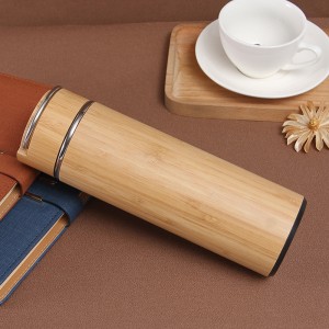 Personlized Products Auto Stirring Cup - China Double Walled Custom Bamboo Tea Tumbler with Tea Infuser Bamboo Vacuum Thermos Flask Tumbler – Jupeng