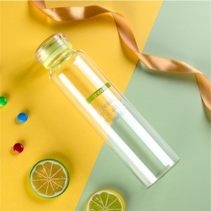 Custom Make Colored 550ml Glass Water Bottle