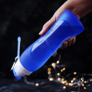 Printing Takeaway Silicon Foldable Drinking Water Bottle