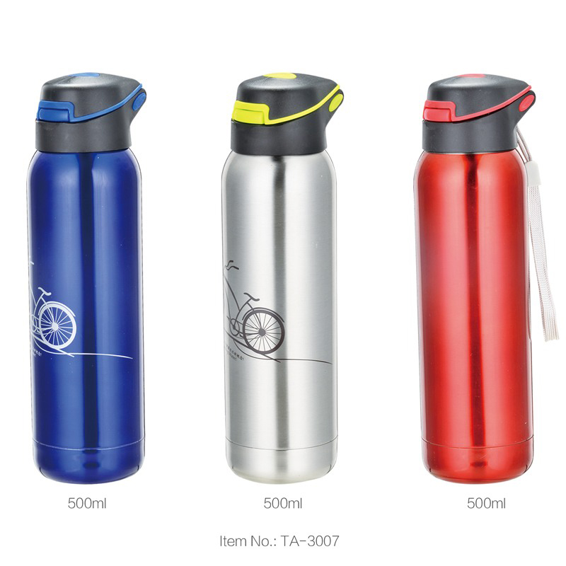 Manufacturer for Thermos Flask Vacuum - Logo Printed Cold Sports Water Bottle With Straw – Jupeng