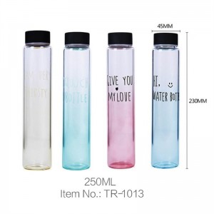 Free sample for Sport Water Plastic Bottle - Private Label Fashion Glass Crystal Water Bottle – Jupeng