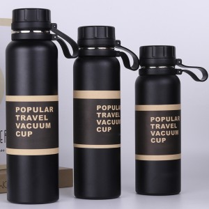 Outdoor large capacity travel thermos cup stainless steel